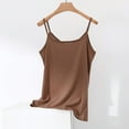 thumbnail image 5 of Fall Saving! HVOBTTY Women's Sleeveless Pajama Top, Pajama Top for Women, Women's Fashion Solid Color V Neck Linen Camisole Outwear or Homewear Top Brown, XXL, 5 of 5