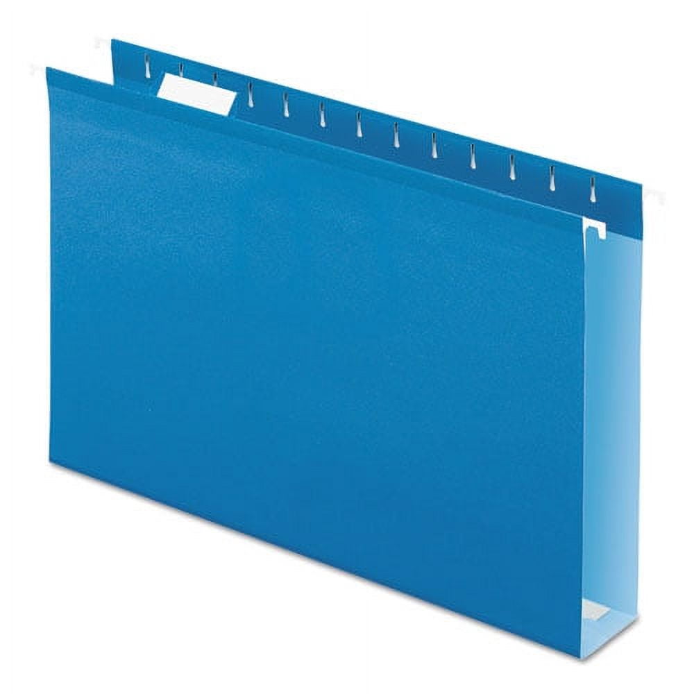 Pendaflex Reinforced 2" Extra Capacity Hanging Folders, Blue, 25ct