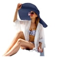 thumbnail image 3 of Women's Large Sun Hat Beach Anti UV Sun Cap Wide Brim Casual Summer Outdoor Wear, 3 of 8