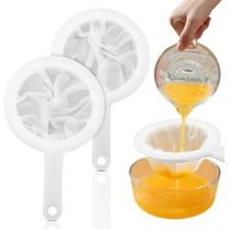 Kitchen Ultra-Fine Nylon Mesh Strainer I Plastic Sieve Fine Mesh Filter Spoon For Soy Milk Coffee Milk Yogurt Juice Kefir Honey Wine coladores de cocina (2PCS,100 200Mesh)