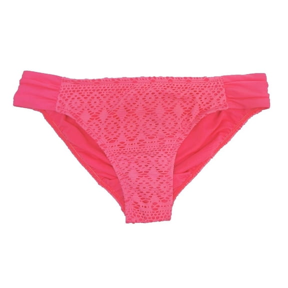In Mocean Coral Crochet Shirred Bikini Bottom Swimwear Juniors' Women's Small