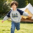 thumbnail image 2 of Atogsazn Children Boys Crew Neck Sweatshirt Cartoon Pullover Long Sleeve Sweatshirts Fall Winter Tops Gray 7-8 Years Fashion, 2 of 7