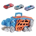 thumbnail image 1 of Camión de dinosaurios transformable, camión devorador de dinosaurios creativo para bebés y niños. azul con 3 autos, 1 of 9