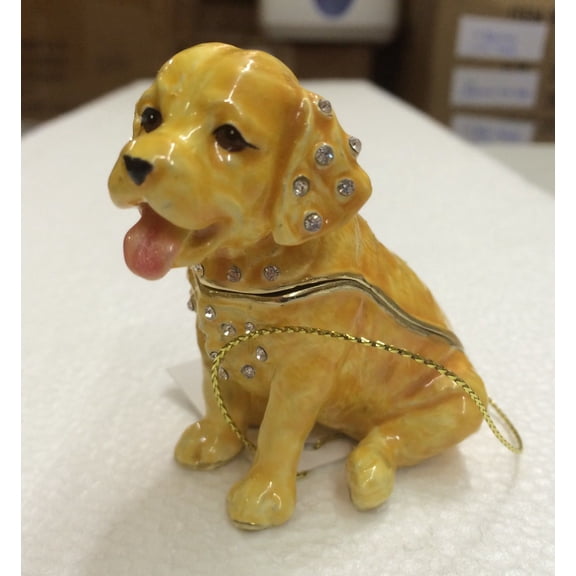 Hidden Treasures Small Golden Retrievers Trinket Box TT1219