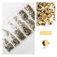 thumbnail image 3 of Nail Rhinestones Flat-Bottom Multi-faceted Sides DIY Handcraft Excellent Gloss Manicure Crystal Different Styles Mobile Phone Gold, 3 of 6