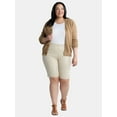 thumbnail image 2 of JMS Just My Size by Hanes Women's Plus Pull On Stretch Bermuda Shorts, 11" Inseam, Sizes 0X-4X, 2 of 4