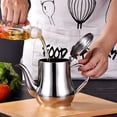thumbnail image 3 of Oil Strainer Pot, Leak-proof Rustproof Non-slip Ergonomic Handle Dust-proof Lid, Oil Filling Stainless Steel Nozzle Oil Filter Kettle Kitchen Gadget, 3 of 7