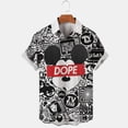 thumbnail image 2 of Disney Anime 3D Mickey Mouse Print Men Shirt Summer Loose Short Sleeve Casual Shirt Hawaiian Shirt Shirt Top Plus Size Hot SaleL Gao Jinjia LED, 2 of 2