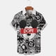 thumbnail image 2 of Disney Anime 3D Mickey Mouse Print Men Shirt Summer Loose Short Sleeve Casual Shirt Hawaiian Shirt Shirt Top Plus Size Hot SaleL Gao Jinjia LED, 2 of 2