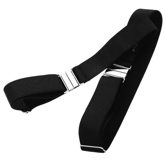 Raindrops 1 Pair Leg For Adjustable Leg Band With Clips Suitable For Thigh-High Socks Black