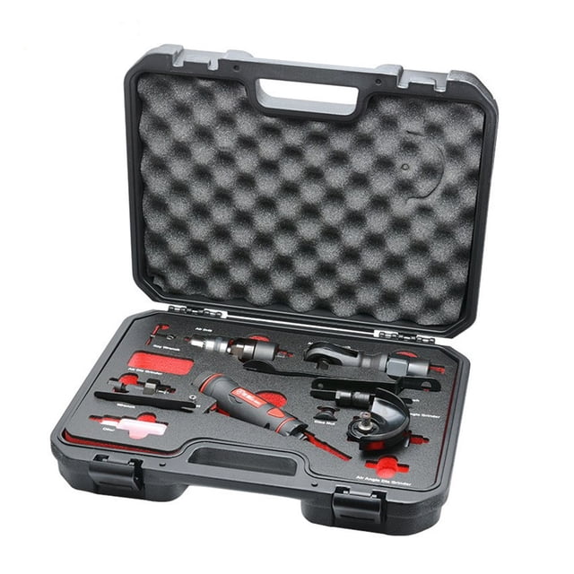 Pneumatic 5-in-1 Tool Set, Pneumatic Drill Pneumatic Engraving Machine Angle Grinder Ratchet Wrench Hand Tool ,Excellent Sealing Performance