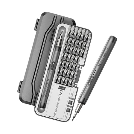 BIBABLYKE 46 in 1 Rechargeable Cordless Electric Screwdriver Set Precise Power Tool Mini Drill for Mobile Phone Computer Repair