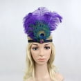 thumbnail image 2 of Esquirla Womens Paon Plume Fascinator Coiffe Bandeau Robe Fantaisie, 2 of 7