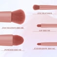 thumbnail image 3 of Travel Makeup Brush Set 5PCS Mini Makeup Kit Portable Complete Function Cosmetic Brushes Kit Cheap Makeup Brush Kit Cute Makeup Brush for Eyeshadow, Powder, Foundation, Blush(5pcs+Mirror) Mini Travel, 3 of 5