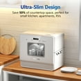 thumbnail image 3 of AIRMSEN 5-Place Settings Portable Countertop Dishwasher with 5L Built-in Water Tank, Ultra-Slim Dishwasher Upgrade 3 Spray Arms, 12H Delay Start and Salt Chamber Function, ZMW-DUHA01, 3 of 12