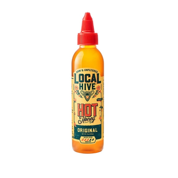 Local Hive, Original Hot Honey Raw & Unfiltered, 9.0 oz Bottle