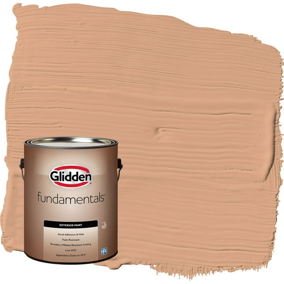 Glidden Fundamentals Clay Fire / Orange Flat Exterior Paint, 1 Gallon