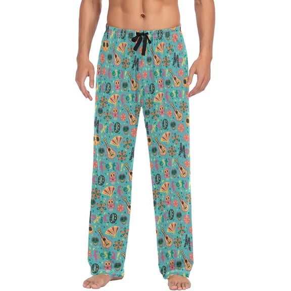 Cinco De Mayo Skull Pajama Pants Mens Lounge Pants Super Soft Men Pajama Bottoms