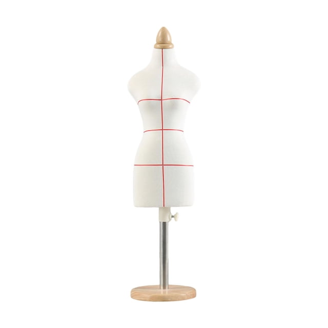 Siruishop Doll Dress Form Rack Dressmaker Model for Costume Design Scene Layout Office 46cm with Round Base