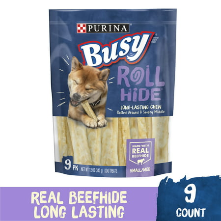 Purina Busy Rawhide Small/Medium Breed Dog Bones; Rollhide - 9 ct.