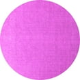 thumbnail image 1 of Ahgly Company Indoor Round Solid Pink Modern Area Rugs, 7' Round, 1 of 4
