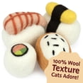 thumbnail image 3 of Set de Juguetes para Gatos Woolbuddy Sushi de Fieltro de Lana para Gatos de Interior, 3 of 6