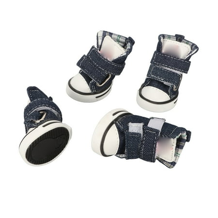 Canvas Dog Shoes  Breathable Comfort Protection For Small Pets  Non Slip Soles