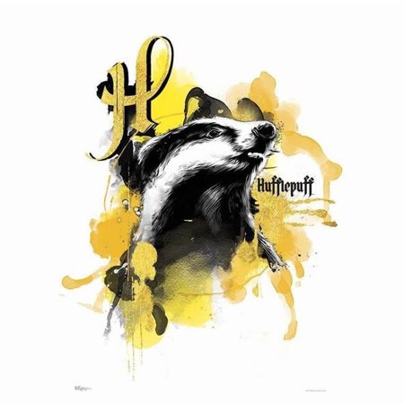 Harry Potter House Urban Watercolor – Hufflepuff MightyPrint Wall Art
