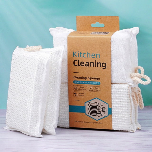 Sponge Eraser Thickened Sponge Scouring Pad Kitchen Cleaning Dishcloth Non Greasy Dishcloth Dishwashing Sponge