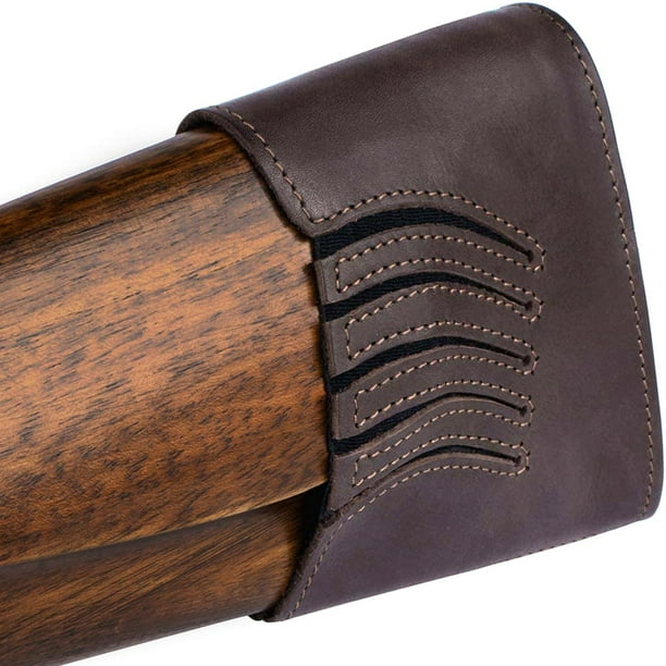 SlipOn Extendable Genuine Leather Shotguns Rifles Recoil Pad Hunting