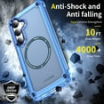 thumbnail image 5 of Allytech Magnetic Case for Samsung Galaxy S24, [Military Grade Drop Protection] [Compatible with MagSafe] Slim Translucent Soft TPU Frame Shockproof Anti-Scratch Rugged PC Back Shell - Blue, 5 of 8