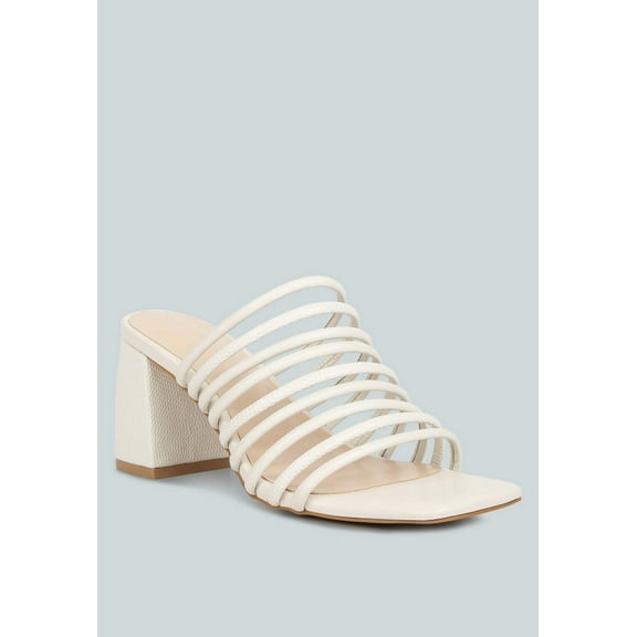 Fairleigh Off White Strappy Slip On Sandals