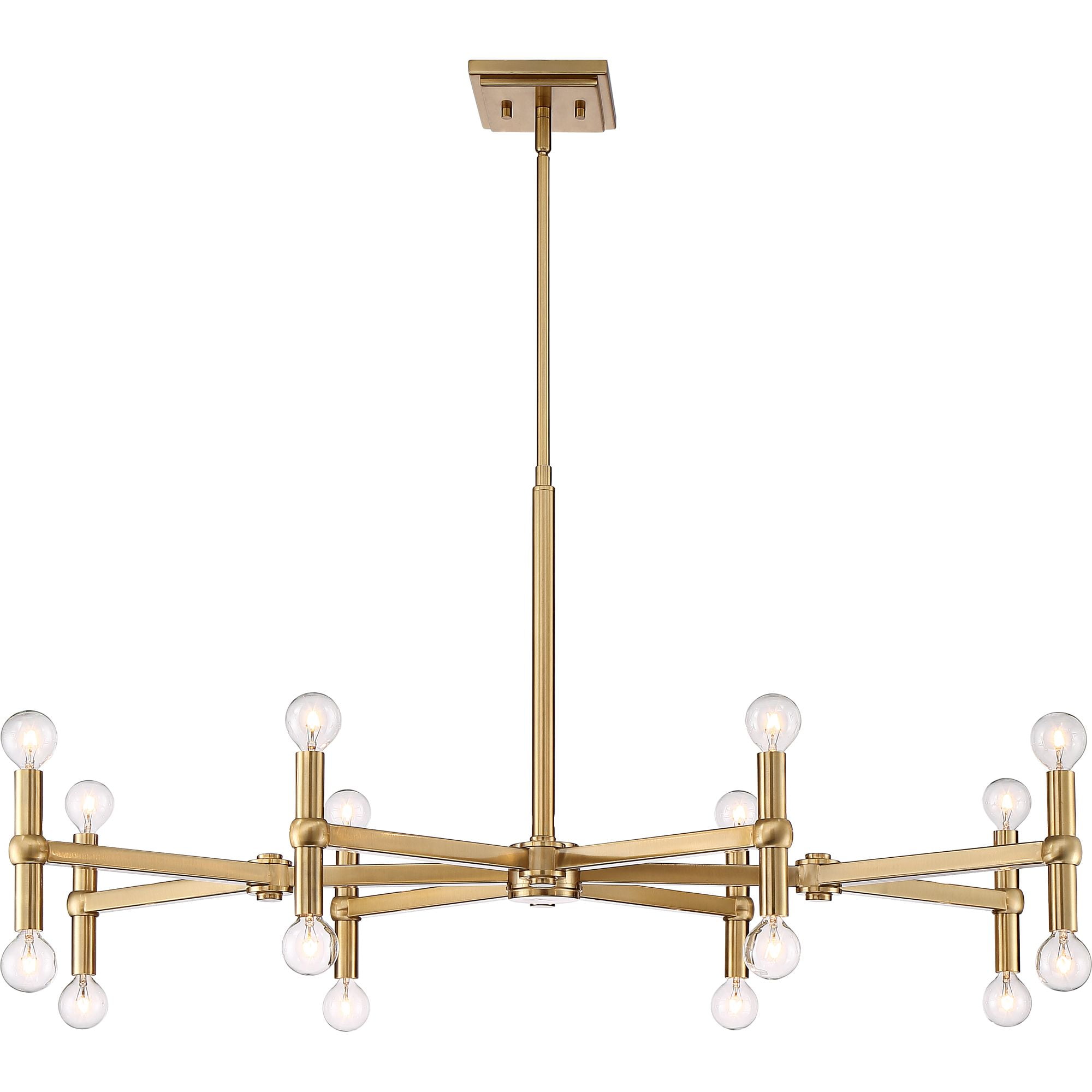 Possini Euro Design Marya Satin Brass Chandelier 37" Wide Modern 24-Light Fixture for Dining Room House Foyer Kitchen Island Entryway Bedroom Home
