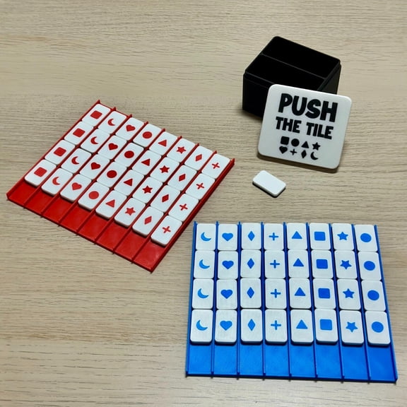 PUSH THE TILE Mahjongg for Travel - Compact 33-Tile Mini Mahjong Set | Portable Family Board Games, Party Puzzles & Leisure Activities