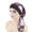 JDT-329C- Paisley Print Coffee, variant on Ethnic Style Tie-On Bandana Hat, Stretchy Wide-Brim Ribbon Head Wrap, Chemotherapy Cap, Home Hat