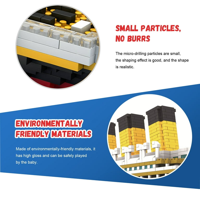 3800 PCS Titanic Building Blocks Set, Mini Building Bricks Titanic