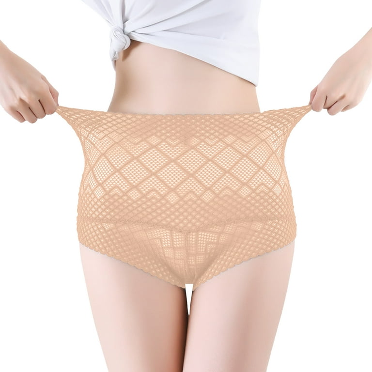 PMUYBHF Seamless Underwear Women Women'S Lace Solid Color High Elastic High  Retraction Boxer Underwear Hollow Out Skin Refreshing Breathable Panties
