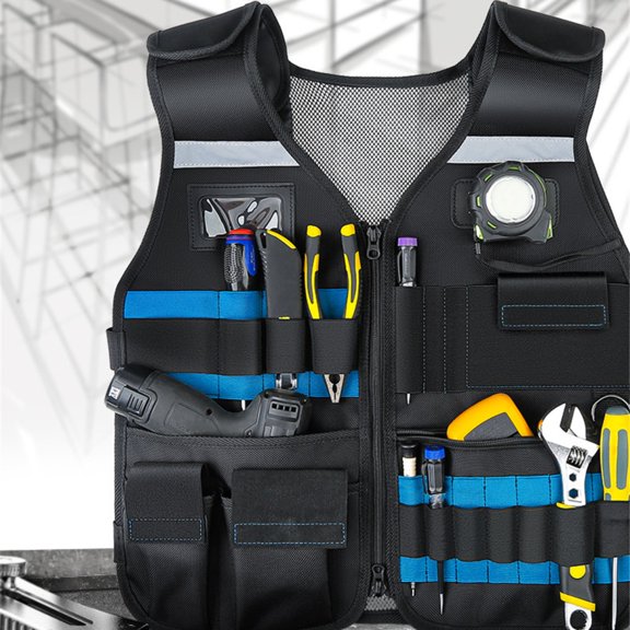 New Thickened Multi-pocket Breathable Tool Vest Work High Above The Ground Tool Organizer for Electrician Carpenters