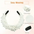 thumbnail image 4 of Unique Bargains Hair Headband Faux Pearl Knotted Headband for Women Girl White 6.69"x4.72"x1.38" Wide Headband, 4 of 7