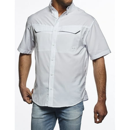 Pro Celebrity Men s Pro Fishing Shirt White (White 4XL)