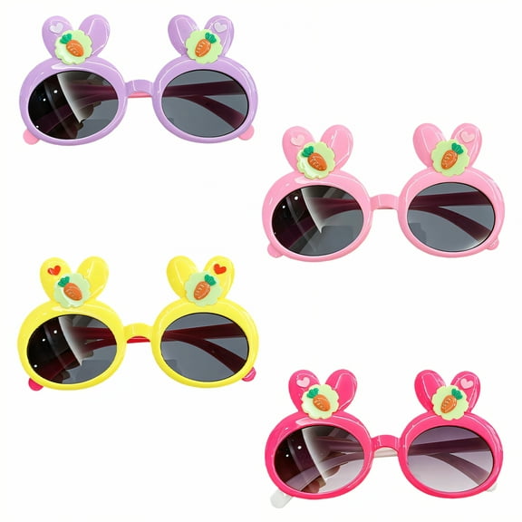 GJX 4Pcs Baby Sunglasses,Uv Protection Function Toddler Sunglasses Age 2-4,Designed Specifically for Girls Infant Sunglasses,Style1
