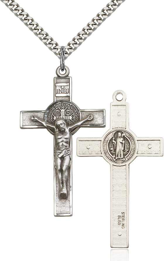 Approximately 3/4 X 1 Sterling Silver Crucifix Pendant 