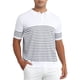 thumbnail image 1 of Camiseta Polo de Rayas para Hombre Inspire Chic, Corte Regular, Manga Corta, Botones, Cuello, Camisetas de Golf de Punto, M Blanca, 1 of 1