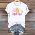 thumbnail image 5 of VBTAPA Easter Shirts for Women Cute Funny Bunny with Glasses Novelty Graphic Short Sleeve T Shirt Casual Loose Easter Day Tee White L, 5 of 6
