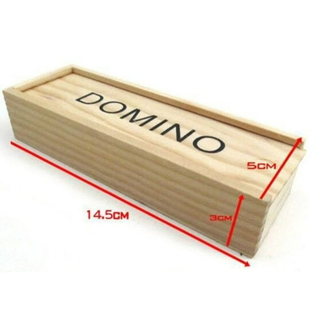 Traditional Domino game - 28 pieces plus wooden box and sliding