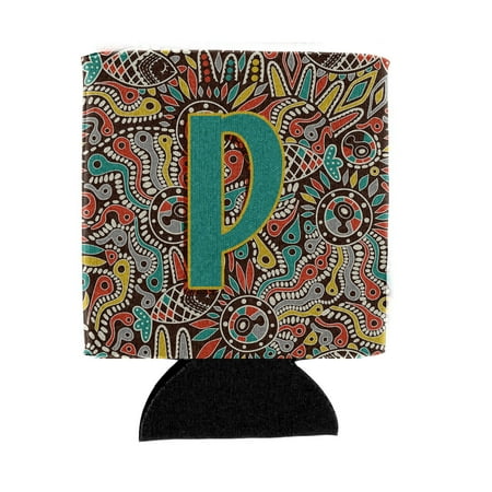 

Carolines Treasures CJ2013-PCC Letter P Retro Tribal Alphabet Initial Can or Bottle Hugger Can Hugger multicolor