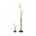 thumbnail image 2 of Table Lamps Glass & Metal Globe Shade Modern Design Heights Metallic Finish Home Office Bedroom Living Room Accent Lighting Set of 2 - 64", 23" Gold, 2 of 8