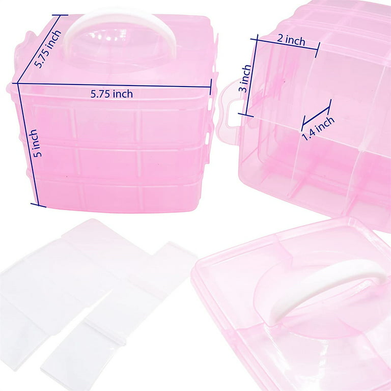 Craft Storage Organizer,Casewin Sewing Box,3-Tier Plastic