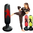 thumbnail image 2 of Saco de boxeo inflable de 1,6 m Torre de golpe de estrés Saco de arena de rebote Tmvgtek Otros Deportes y Recreación, 2 of 9