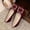 Wine, variant on WAVSUF Women's Ballet Flats, Slip On Work Dress Round Toe Comfortable Flat Shoes Brown 6.5